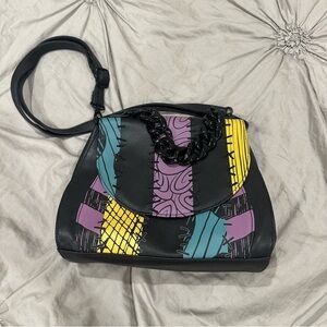 Colorful Nightmare before Christmas Sally Patterned Women's Bag with Chain